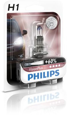 PHILIPS - 12258VPB1 - Лампа 12V H1 55W P14.5s VISION PLUS +60% B1шт