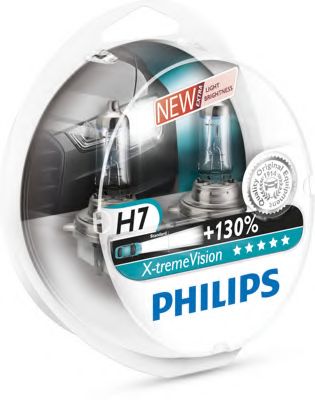 PHILIPS - 12972XV+S2 - (к-кт 2шт) Лампа H7 12V 55W PX26D X-treme Vision +100% Racing performance упаковка блістер