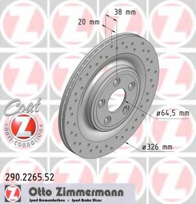 Диск гальмівний вентил. 326mm Jaguar XF, XJ, XK 06-