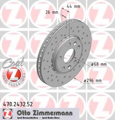 ZIMMERMANN - 470.2432.52 - Диск гальмівний