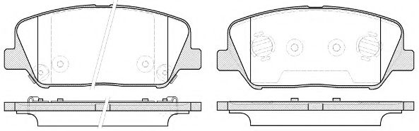 REMSA - 1398.12 - Колодки гальмівні перед. Hyundai I30, Ix35; Kia Pro CeeD 1.4/1.6/Electric 06.13-