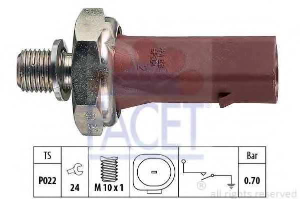 FACET - 7.0132 - Датчик тиску масла VW 1.2TDI-2.5TDI 09.90-