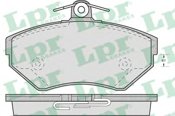 LPR - 05P718 - Гальмівні колодки дискові перед. VW Golf/Vento 1.4-1.9D 91-97/Polo