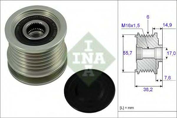 INA - 535 0013 10 - Механізм вільного ходу генератора MB C (W202/S202)/E (W210/S210) /Sprinter (B901/B902/B903/B904) /Vario 96-10