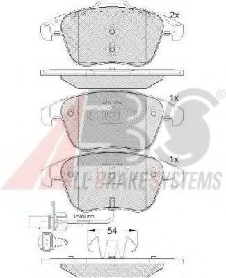 Дискові гальмівні колодки перед. Audi Q3 11-/VW Sharan II (7N1) 10-