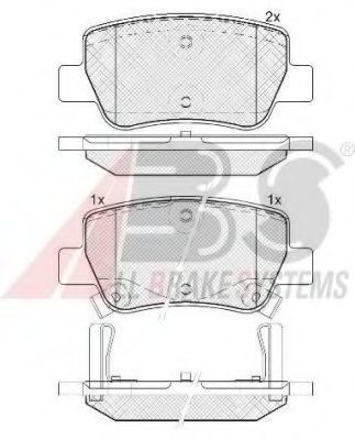 A.B.S. - 37737 - Гальмівні колодки дискові зад. Toyota Avensis 1.6i-2.2D-4D 09-