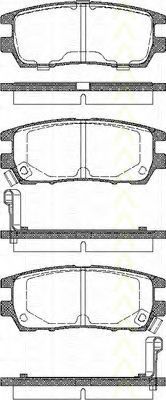 TRISCAN - 8110 42003 - Гальмівні колодки диск.зад. Mitsubishi L400/Montero/Pajero/Shogun/Sigma/Space Gear 1.8-3.0 87-05