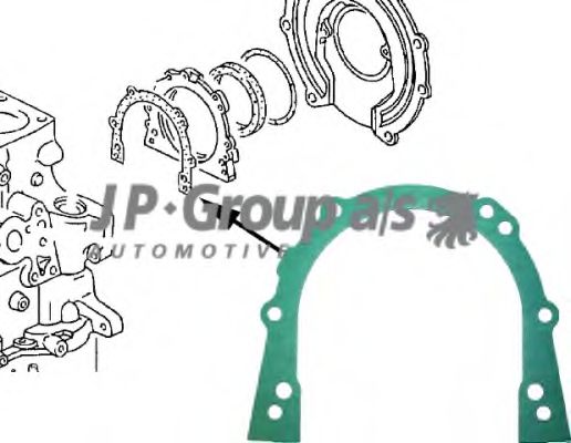JP GROUP - 1119100100 - Прокладка крышки коленвала (задней) LT2.4/2.5/T4