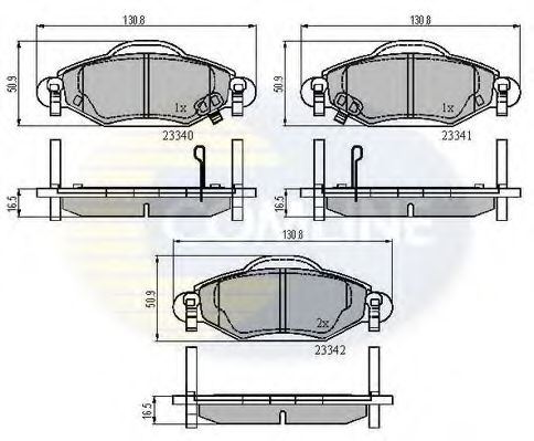 Гальмівні колодки дискові перед. Toyota Yaris Verso 1.0-1.5 99-05