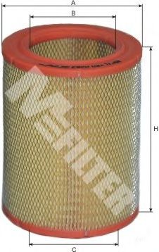 MFILTER - A 263 - Фильтр воздушный CITROEN, PEUGEOT (пр-во M-filter)