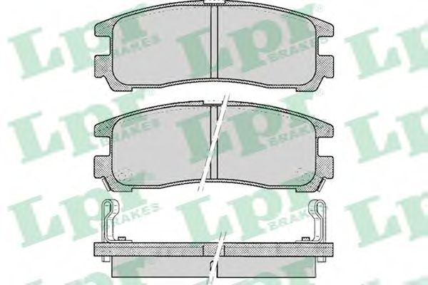 LPR - 05P043 - Гальмівні колодки диск.зад. Mitsubishi L400/Montero/Pajero/Shogun/Sigma/Space Gear 1.8-3.0 87-05