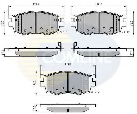 COMLINE - CBP31519 - CBP31519 Comline - Гальмівні колодки до дисків