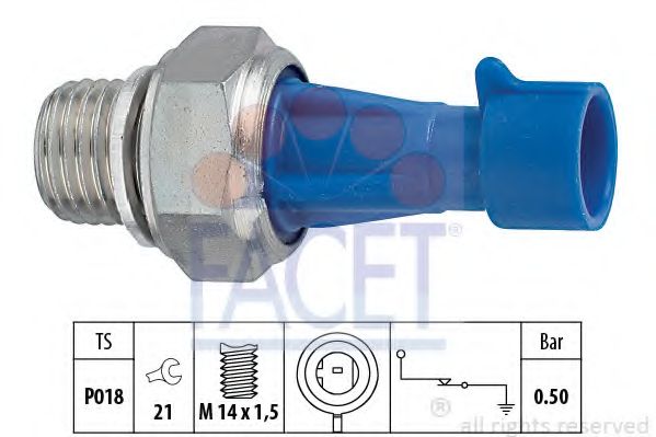 FACET - 7.0143 - Датчик тиску масла Citroen Jumper; Peugeot Boxer 3.0D/HDi 04