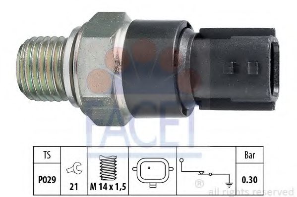FACET - 7.0181 - Датчик тиску масла Dacia Logan,1.5DCi/1.6i 09.04-