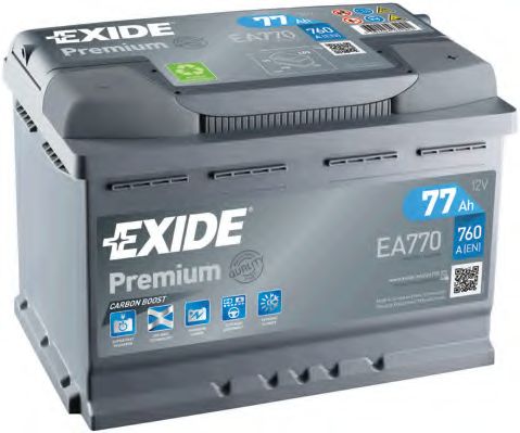 EXIDE - _EA770 - Аккумулятор   77Ah-12v Exide PREMIUM(278х175х190),R,EN760