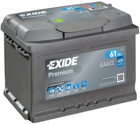 EXIDE - _EA612 - Аккумулятор   61Ah-12v Exide PREMIUM(242х175х175),R,EN600