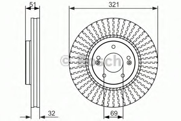 BOSCH - 0 986 479 692 - Диск гальмівний