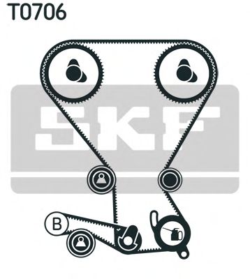 SKF - VKMA 95658 - К-кт ГРМ (пасок+3 ролики) Hyundai Lantra, Sonata// Kia Sorento// Mitsubishi Carisma, Colt, Galant,  Lancer, Space Runner// Volvo S40 1.6-2.4 11.87-