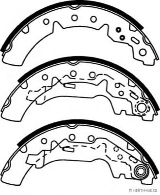 HERTH+BUSS JAKOPARTS - J3502070 - Колодки гальмівні барабанні задні TOYOTA CARINA (вир-во Jakoparts)