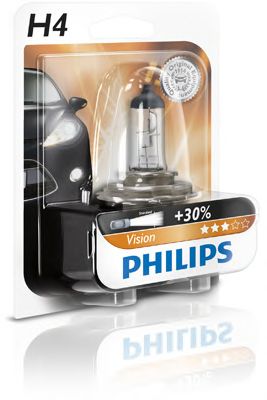 PHILIPS - 12342PRB1 - Лампа H4 60/55W P43T-38 Premium 30% extra light упаковка блістер