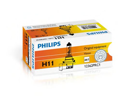 PHILIPS - 12362PRC1 - Лампа H11 12V 55W PGJ19-2 VISION упаковка коробка