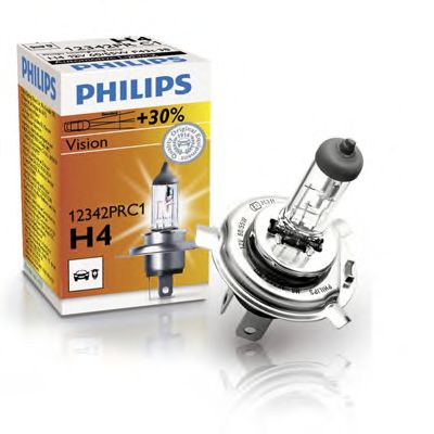 PHILIPS - 12342PRC1 - Лампа 12V H4 60/55W P43t VISION +30% C1шт