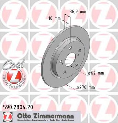 ZIMMERMANN - 590.2804.20 - Гальмiвнi диски