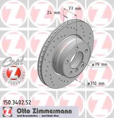 Гальмівний  диск перед. BMW 520i/525i/525d(E60) 7.03-(310x24mm