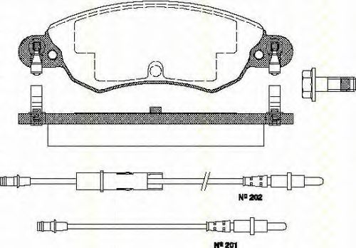 TRISCAN - 8110 28016 - Гальмівні колодки пер.Citroen C5 01-