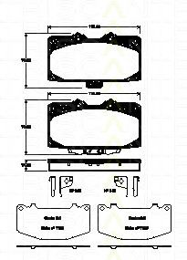 Комплект гальмівних колодок передн.Subaru Impreza 2.0/2.5 06.98-12.08