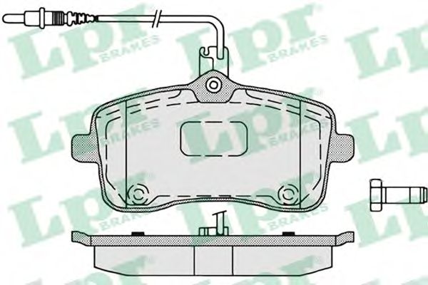 LPR - 05P1196 - Гальмівні колодки дискові перед. Peugeot  407 1,6HDI/1,8/2,0/2,0 HDI 04-