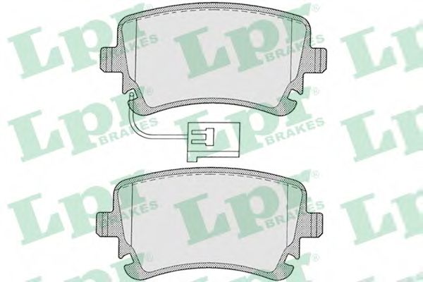 LPR - 05P1206 - Гальмівні колодки дискові зад. (з датч.) Audi A4, A6 2.0TDI-6.75V8R 08.99- VW Т5