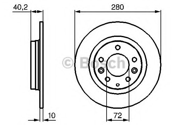 BOSCH - 0 986 479 131 - Диск гальмівний задн. Mazda 6 1.8I 16V 07-