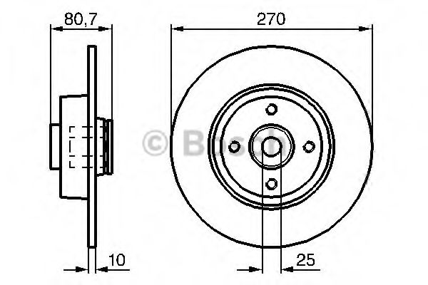 BOSCH - 0 986 479 274 - Диск гальмівний