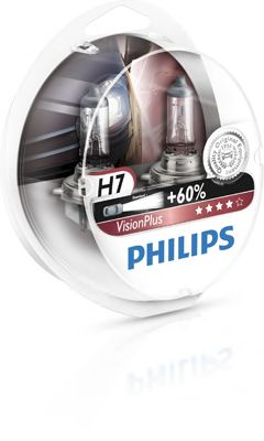 PHILIPS - 12972VPS2 - (к-кт 2шт) Лампа H7 12V 55W PX26d VisionPlus +50% more light блістер