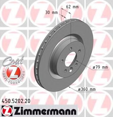 ZIMMERMANN - 450.5202.20 - Диск гальмівний