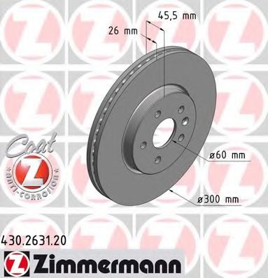 ZIMMERMANN - 430.2631.20 - Диск гальмівний