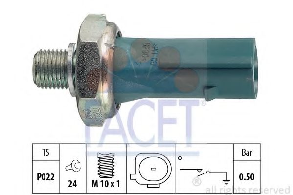 FACET - 7.0196 - Датчик тиску мастила VW  Passat/Audi A6 1,6- 10-