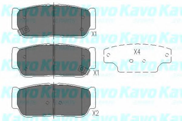 KAVO PARTS - KBP-4017 - Колодки тормозные задние Sorento/Kyron/Rexton 02-