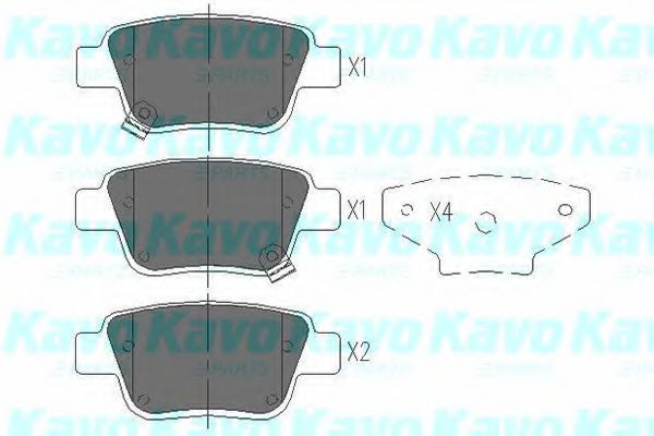 KAVO PARTS - KBP-9019 - Гальмівні колодки зад. дискові Toyota Avensis/Corolla Verso -06