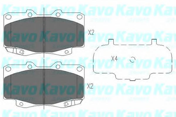 KAVO PARTS - KBP-9096 - Гальмівнi колодки дискові перед. Lexus GX/Mitsubishi Pajero IV/Toyota Land Cruiser 3.0-4.7 01-