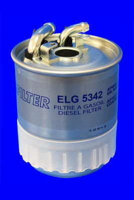 MECAFILTER - ELG5342 - Фiльтр паливний (h=128 mm) (з отвором для датчика води)DB W169/204/211 Sprinter/Vito/Viano