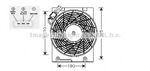 AVA QUALITY COOLING - OL7508 - Вентилятор радиатора OPEL ASTRA G (98-) (пр-во AVA)