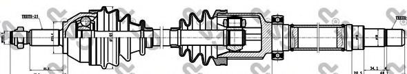 Піввісь передня права Ford Focus 98-05