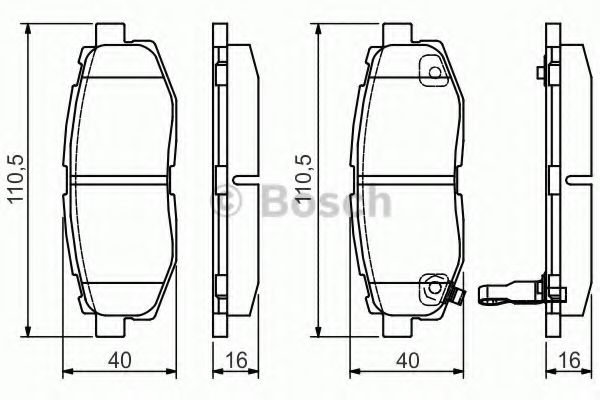 BOSCH - 0 986 495 135 - Гальмівні колодки дискові зад. Subaru Tribeca 05-/Forester 12-/Legacy 3,0  03-