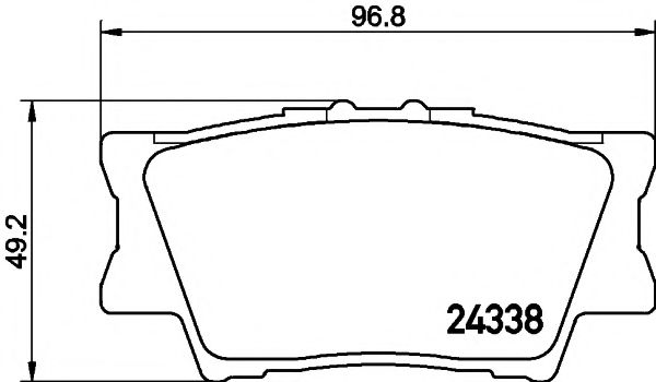 Гальмівні колодки дискові зад. Toyota Rav 4 III 2.0 VVT-i, 2.2 D-4D, 2.2 06-