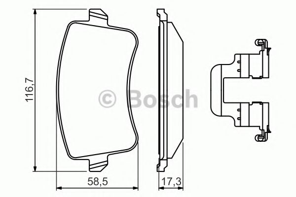 BOSCH - 0 986 494 637 - Гальмівні колодки дискові