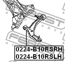 FEBEST - 0224-B10RSLH - РЫЧАГ ПЕРЕДНИЙ ЛЕВЫЙ NISSAN ALMERA N16 (UKP) 2000-2006