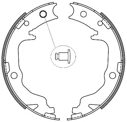 Комплект тормозных колодок, стояночная тормозная система (Тормозная система)