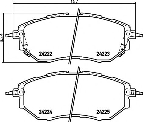 Гальмівні колодки дискові перед. Subaru Tribeca 05-/Forester 12-/Legacy 3,0  03-